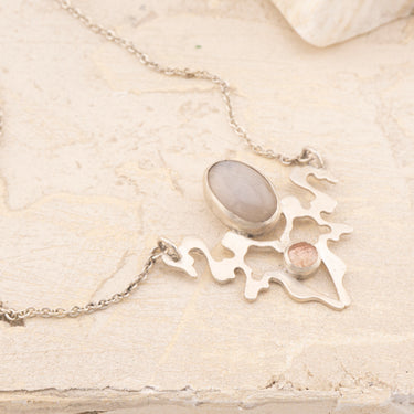 Moonstone + Sunstone Necklace