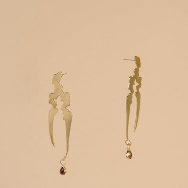 Only Lovers Left Alive: Garnet Landmass Earrings