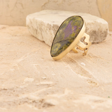 Teardrop Atlantisite Cocktail Ring