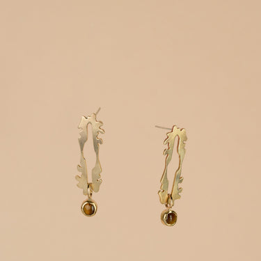 Landmass Series: Safety Tiger's Eye Earrings